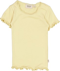 Wheat Rib T-Shirt Lace SS - Yellow dream